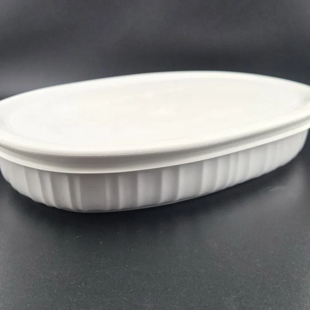 Corning Ware 23oz F-23-PC French White Oval Casserole Stoneware 23oz/679mL W Lid